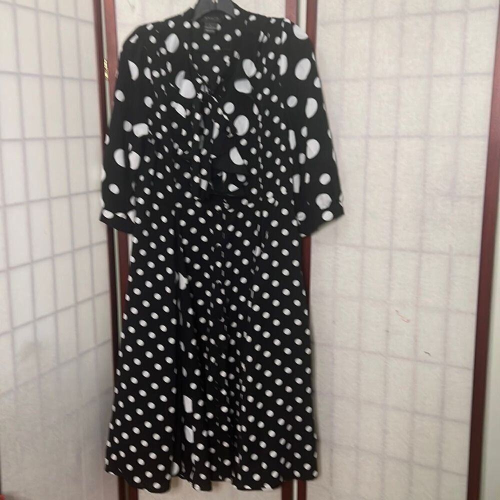 GARCIA POLKA DOT FIT & FLARE DRESS SIZE‎ L